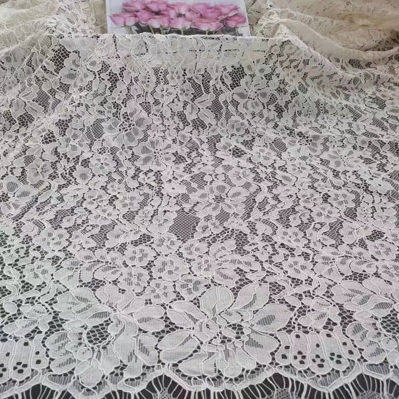 Lace Fabric Dress Eyelash Nylon for Women's Wear Wholesale Supplier 8